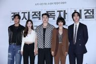Actors Shin Seung-Ho, Lee Min-Ho, Nana of girl group After School, Chae Su-Bin aka Chae Soo-Bin and Ahn Hyo-Seop aka An Hyo-Seop attend "Omniscient Reader's Viewpoint" press screening at COEX Megabox on July 15, 2025 in Seoul, South Korea | Image via: Getty